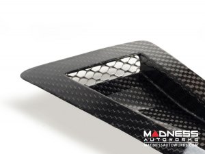FIAT 500 NACA Hood Scoop - Carbon Fiber 
